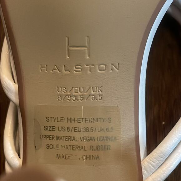 Halston White Strappy Heels Size 8 New - Picture 7 of 7